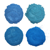 Mica Pigment Powder Set Blues Pearlescent 4 Pack 32g Epoxy Resin Metallic Art
