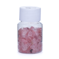 41g Dark Rose Quartz Gemstone Crystal Chips In Tub Polished Natural Mini Size 