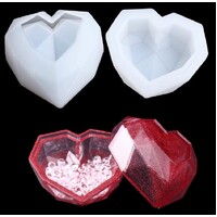 Heart Trinket Box Silicone Mold For Epoxy Resin DIY Decor Home Craft Jewellery