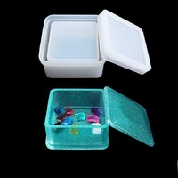 Square Trinket Box Silicone Mold For Epoxy Resin DIY Decor Home Craft Jewellery
