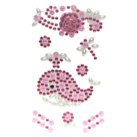 Pink Rhinestone Adhesive Stickers Bedazzle Decorate Jewellery, Bottle, Kids Fun
