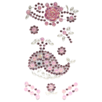 Baby Pink Rhinestone Adhesive Stickers Bedazzle Decorate Jewellery, Bottle Kids