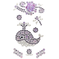 Purple Rhinestone Adhesive Stickers Bedazzle Decorate Jewellery, Bottle, Kids