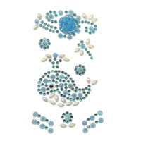 Blue Rhinestone Adhesive Stickers Bedazzle Decorate Jewellery, Bottle, Kids Fun
