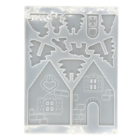 House, Trees & People Village Silicone Mold For Epoxy Resin DIY Home Craft & Art
