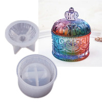 12cm Candy Jar Trinket Box Silicone Mold For Epoxy Resin DIY Decorative Candle