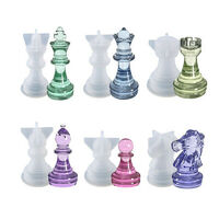 6 Chess Game Pieces Silicone Molds For Epoxy Resin Art Create