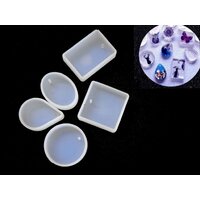 5pce Earrings Charms Silicone Mold For Epoxy Resin DIY Jewellery Art