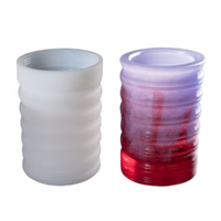 Ribbed Pen Holder Cup Silicone Mold For Epoxy Resin DIY Home Decor Ornament