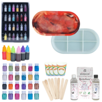 116pce Epoxy Resin Kit Soap/Trinket Dish, Dye, Glitter, Pigment, Cups, Sticks
