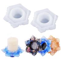 Lotus Candle Holder Silicone Mold For Epoxy Resin DIY Home Décor Ornament