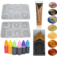 Chakra Stones Pendants Set Silicone Molds, Paint, Ink Dye & Brushes Epoxy Resin