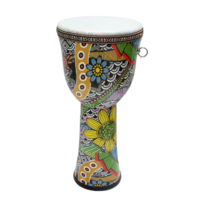 55cm Bongo Drum Spring Flowers Djembe Vegan Synthetic Skin Polymer Shell Musical