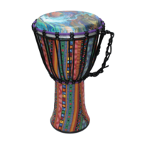 40cm Bongo Drum Colourful Art Djembe Vegan Synthetic Skin Polymer Shell Musical