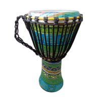 40cm Bongo Drum Blue Paisley Djembe Vegan Synthetic Skin Polymer Shell Musical