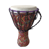 40cm Bongo Drum Red Paisley Djembe Vegan Synthetic Skin Polymer Shell Musical