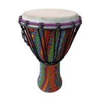 40cm Bongo Drum Rainbow Fabric Djembe Vegan Synthetic Skin Polymer Shell Musical