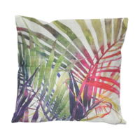 Palm Fronds Leaves Cushion With Insert Rear Zip 45cm x 45cm Tropical Inspired