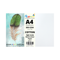 A4 Cotton Watercolour Paper Pack 300gsm 20 Sheets Acid Free 21x29.7cm