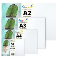 A2, A3, A4 & A5 Cotton Watercolour Paper Set 300gsm 80 Sheets Acid Free