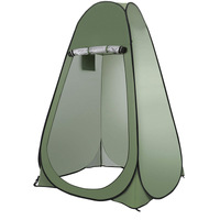 Pop Up Outdoor Changing Tent with Silver Lining 1.2x1.2x1.9m Green