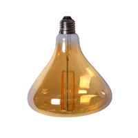 Edison LED Light Globe Bulged 4 Watt Filament Bulb 16cm E27 Amber Warm White