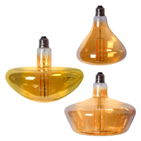 Trio of Mushroom Style Edison LED Light Globes Mixed Set, Bulbs Display Bundle