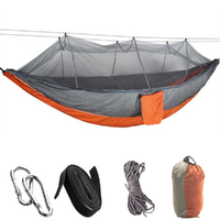 Hammock with Mosquito Net Protection Orange 260x140cm in Carry Bag + Tying Cord