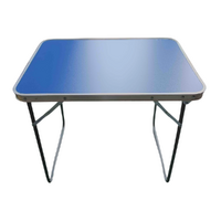 Foldable Table Blue 70x50x60cm Lightweight & Portable for Picnics & Camping