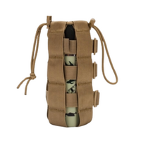 Water Bottle Holder Bag Tactical Straps Khaki 20x8cm