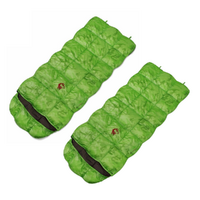 2x Sleeping Bags Set, Pair of Single -25C to -5C Degrees Duck Down Green 215x85cm