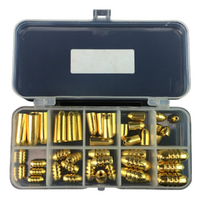 1.8-10g Copper Bullet Fishing Sinkers 50 Pieces in Plastic Portable Tackle Case