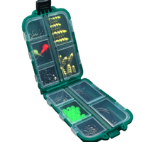 Fishing Accessories Tackle Box Kit in Case 82pc Hooks, Jigs, Swivels & Glow Beads