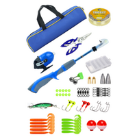 Telescopic Kids Fishing Rod & Reel Combo Kit 1.2m in Carry Case Lure & Line Kit