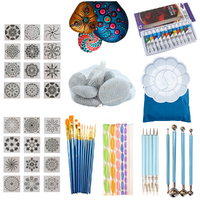 Dot Rock Painting Kit with Stencils, Paint, Brushes & Plus Tool Accessories