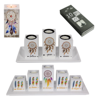 4pce Set of Follow Your Dreams Candle Holder Displays & 10pk 9hr Tealights
