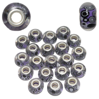 Purple Circles Beads For Bracelets & Necklaces Jewellery Making 20 Piece Pack