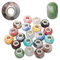 Multicolour Marble Beads For Bracelets & Necklaces Jewellery Making 20pce Pack