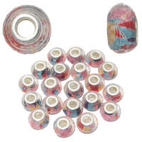 Multicolour Retro Beads For Bracelets & Necklaces Jewellery Making 20 Piece Pack