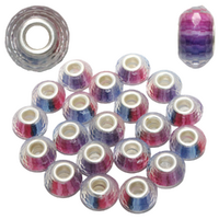 Multicolour Tie dye Beads For Bracelets & Necklaces Jewellery Making 20pce Pack