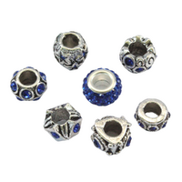 Blue Diamante Glam Beads, Bracelets & Necklaces Jewellery Making 7pcs in Pack