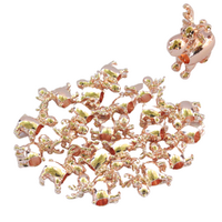 Rose Gold Reindeer Charms Beads, Bracelets & Necklaces Jewellery 20pcs in Pack