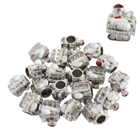 Silver Sled Charms Beads, Bracelets & Necklaces Jewellery Making 20pcs in Pack