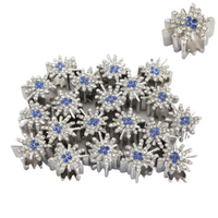 Silver & Blue Snowflake Beads, Bracelets & Necklaces Jewellery 20pcs in Pack