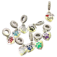 Silver Dog Lovers Charms, Bracelets & Necklaces Jewellery Making 8pcs in Pack