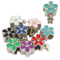 Multi-Colour Flowers Charms, Bracelets & Necklaces Jewellery Making 8pcs in Pack