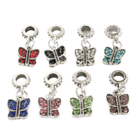 Silver Butterfly Charms Beads, Bracelets & Necklaces Jewellery Making 8pcs in Pack