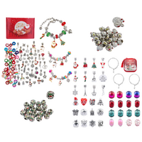 Christmas Jewellery Bracelet Making Kit 184pce Charms & Beads in Gift Boxes