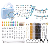 Blue Jewellery Making Kit 3532pce with Beads, Tools, Accessories & Gift Boxes