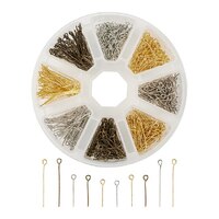 Earring Jewellery Making Hardware 0.7mm 650pce Set in Dial Case Multiple Metals